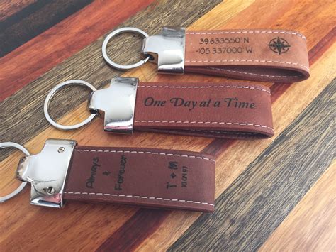 personalised key ring for men.